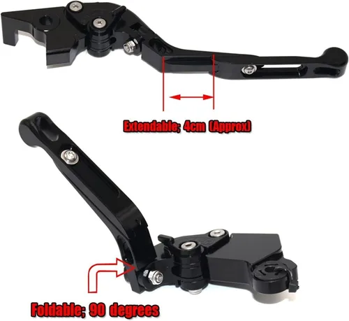 Vista 5 de Palanca de embrague de freno de motocicleta extensible de aluminio CNC para Yamaha Fz25 2017-2018 FZ25 manijas palancas manijas palancas palancas