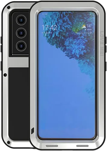 Vista 14 de LOVE MEI Funda para Samsung Galaxy Note 20 Ultra, resistente al aire libre, a prueba de golpes, a prueba de polvo, híbrida, de aluminio, resistente