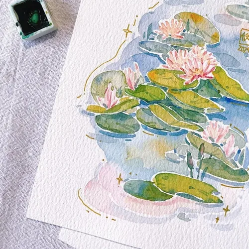 Vista 4 de 50 hojas de papel de acuarela a granel de 5 x 7 pulgadas, prensa en frío, papel grueso de algodón blanco para niños, estudiantes, artistas, pintura