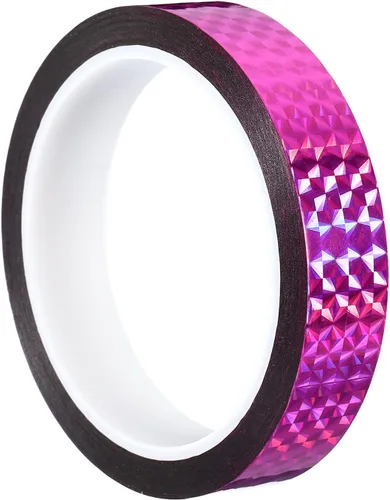 Vista 20 de PATIKIL Cinta prisma de 0.2 pulgadas x 55 yardas, adhesivo reflectante holográfico metalizado para detallar decoración de pared, arte, azul