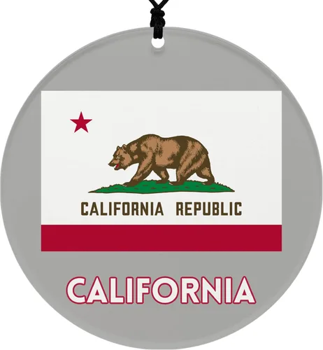 Vista 16 de Missouri Christmas Ornament - Festive Design Featuring State Flag - 2026 Hanging Acrylic Disc Decoration for Tree - Unique and Home Decor