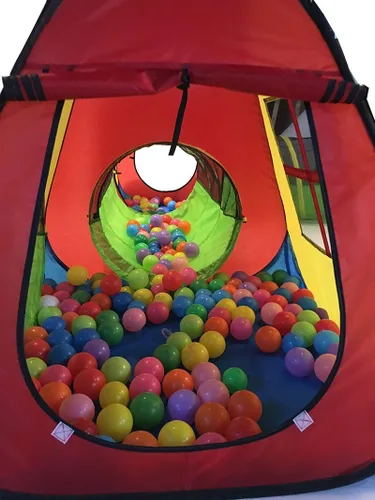 Vista 8 de UTEX Tienda de campaña infantil plegable de 8 en 1 con 4 túneles y 4 tiendas para niños, niñas, bebés y niños pequeños para uso en interiores