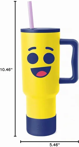 Vista 7 de Simple Modern Fortnite - Vaso de 1,2 l con asa y tapa con pajita, botella de agua reutilizable de acero inoxidable aislada, colección Trek, 40oz