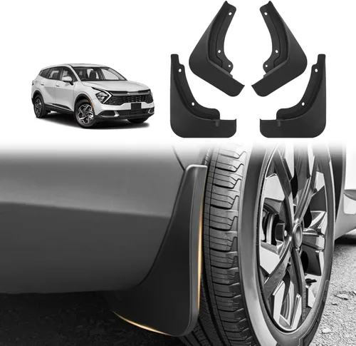 Vista 9 de Muslogy Protectores de barro compatibles con Kia Telluride 2020-2025 2026, accesorios protectores de barro delanteros y traseros, 4 unidades sin
