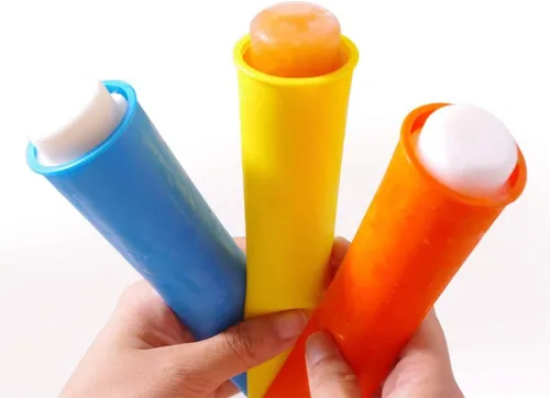 Vista 8 de Moldes de silicona para hacer paletas de hielo, 8 colores vibrantes, juego de 8