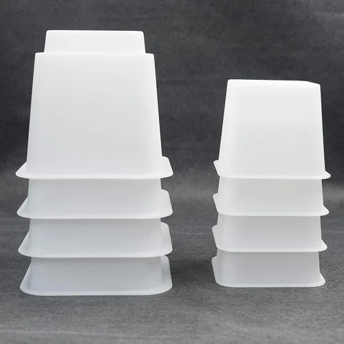 Vista 9 de HomeRoots Elevadores de cama ajustables y elevadores de muebles, elevadores de mesa de plástico resistente de 3, 5 u 8 pulgadas para cama y sofá