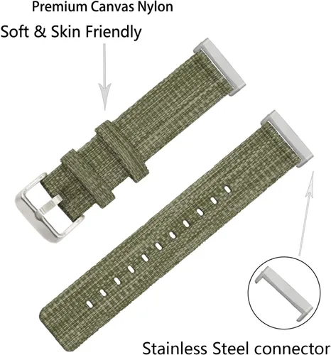 Vista 3 de Bandas compatibles con Fitbit Sense 2/Versa 4/Versa 3/Sense, correa de tela tejida transpirable, pulseras de repuesto ajustables para mujeres