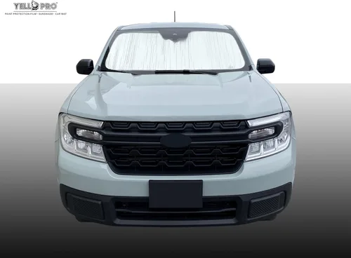 Vista 4 de YelloPro - Parasol para parabrisas delantero de ajuste personalizado para Ford Maverick Pickup 2022, 2023, 2024, 2025, 2026, híbrido, XL, XLT