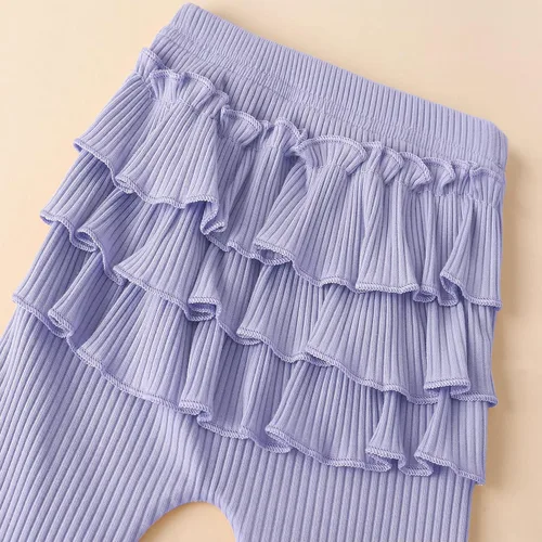 Vista 5 de Conjunto de mameluco y pantalón de manga larga para niña de 3 piezas