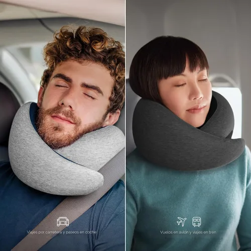 Vista 5 de Ostrichpillow Go Almohada Cervical, Almohadas de Viaje para Aviones, Almohada de Viaje de Espuma Viscoelástica Premium, Diseño Ergonómico 360º