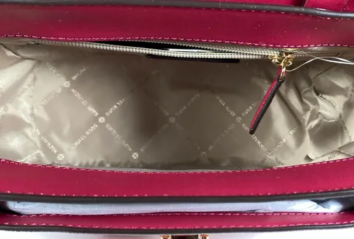 Vista 6 de Michael Kors Berry Multi Manhattan - Bolso escolar de cuero con asa superior mediana Berry RedMulti