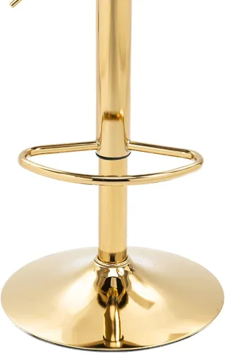Vista 8 de Taburetes de bar de lujo, modernas sillas de bar redondas ajustables, sillas de comedor altas de cocina con reposabrazos, altura ajustable y giro