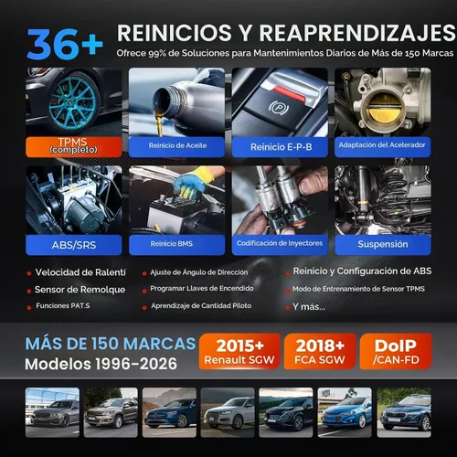 Vista 5 de Escáner Autel MaxiSYS MS906 PRO-TS: 2026 MS906Pro TS Up de MP900TS MK900TS MP900BT Kit MS906 MAX, TPMS completo y codificación OE, herramienta