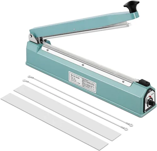 Vista 10 de Flexzion Impulse Sealer for Plastic Bags, 8 Inch, 300W, Adjustable Timer