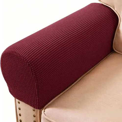 Vista 14 de Juego de 2 fundas elásticas para reposabrazos de sofá, silla y sillón reclinable (Negro)