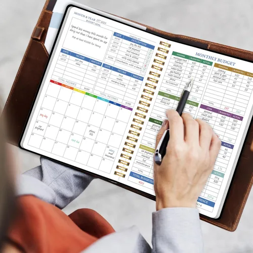 Vista 8 de Planificador de presupuesto - Calendario vertical de 12 meses de enero de 2026 a diciembre de 2026, 10 x 15 pulgadas, calendario colgante moderno