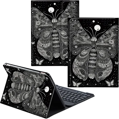 Vista 97 de Para Samsung Galaxy Tab S6 Lite Funda 2022/2020 Teclado Inalámbrico Desmontable Y Cubierta De Soporte De Cuero PU Funda Protectora Para Samsung