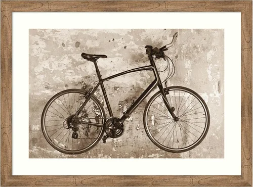 Vista 11 de Amanti Art Framed Wall Art Print 18x24 Bike by Deborah Revell, Transportation Wall Art, Industrial Urban Decor, Small Poster Painting Artwork for