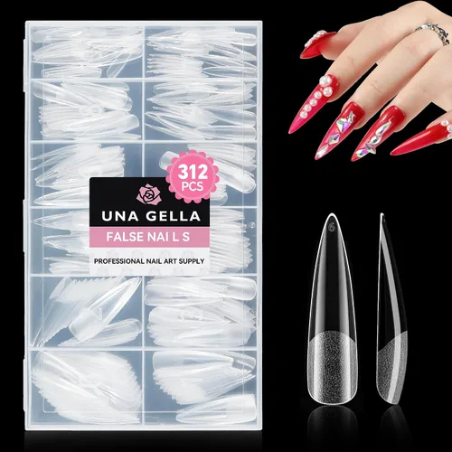 Vista 15 de UNA GELLA Pegamento de uñas de gel 6 en 1 para puntas de uñas transparentes