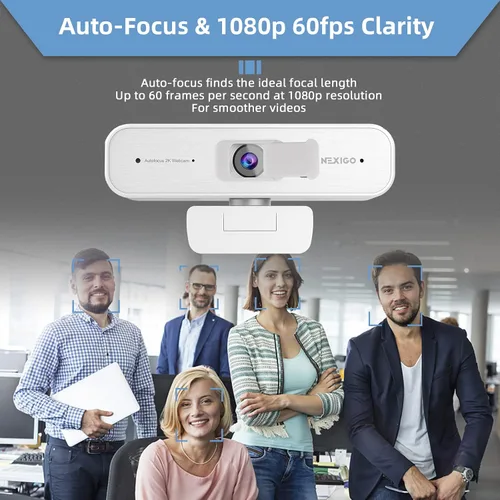 Vista 7 de Certificada para Zoom, NexiGo N940P (Gen 2) Cámara web con zoom 2K y control remoto Sensor Sony Starvis Zoom 3X de acercar y alejar Micrófono