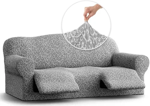 Vista 11 de PAULATO BY GA.I.CO. Funda para sofá biplaza reclinable, funda reclinable, funda de tela suave, protector elástico de ajuste de forma de 1 pieza