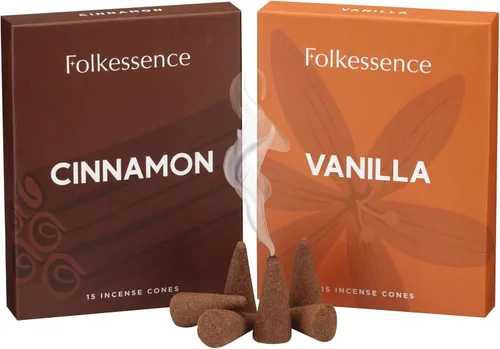 Vista 12 de Folkulture Conos de Incienso Perfumados Juego de 6 (120 Conos) con Porta Conos de Incienso Incienso de Lavanda, Palo Santo, Incienso de Sándalo