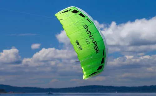 Vista 2 de Prism Kite Technology Synapse Dual-line Parafoil Kite - an Ideal Entry Level Kite for Kids and Adults to Dual-line Kiting Cilantro