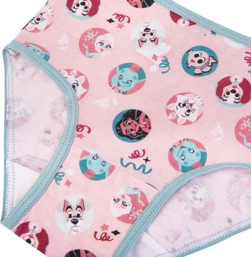 Vista 3 de Disney Paquete de 7 bragas de aniversario para niña, 100% algodón, con Bambi, Pocahontas, ardillas, Elsa y más tallas 23t, 4t, 4, 6, 8