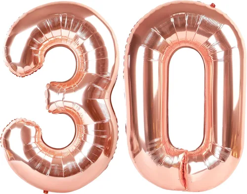 Vista 250 de Globos con números de 40 pulgadas, color negro, para decoraciones de cumpleaños de 10 a 100 años Jumbo 40In & Vibrant Color, With Hanging Holes
