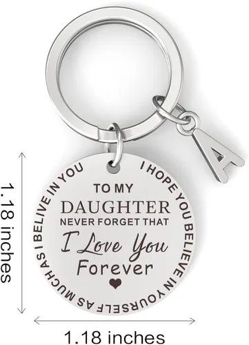 Vista 7 de To My Daughter Keychain Gifts From Mom Dad, Encouragement, Inspirational Gifts From Father Mother, Birthday Graduation Gifts
