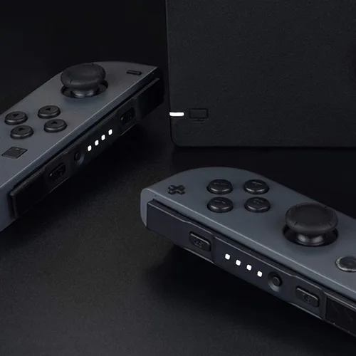 Vista 6 de eXtremeRate Firefly - Kit de afinación LED para Nintendo Switch Joycons Dock NS Joycon SL SR Botones Cinta Flex Cable Indica Power LED - Blanco frío