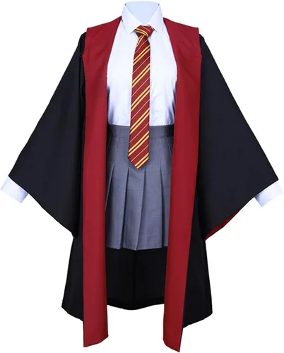 Vista 7 de Utaomld Magician Robe Wizard Witch Cloak Magical School Hood Robes Halloween Cosplay Costumes Adult Teens Cape Party Props