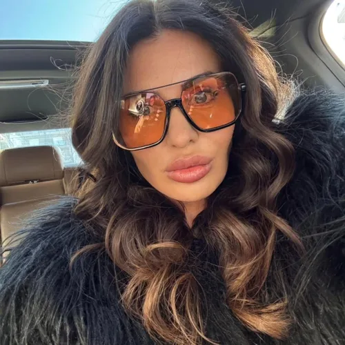 Vista 9 de Lentes de sol estilo aviador retro de gran tamaño para mujeres y hombres, cuadrados, doble puente, piloto, lentes de sol de los años 70