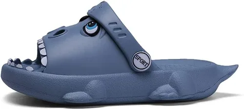 Vista 3 de KAQ Zuecos de jardín de dinosaurios para niños y niñas, sandalias de nube lindas deslizantes antideslizantes cómodas para la ducha de verano