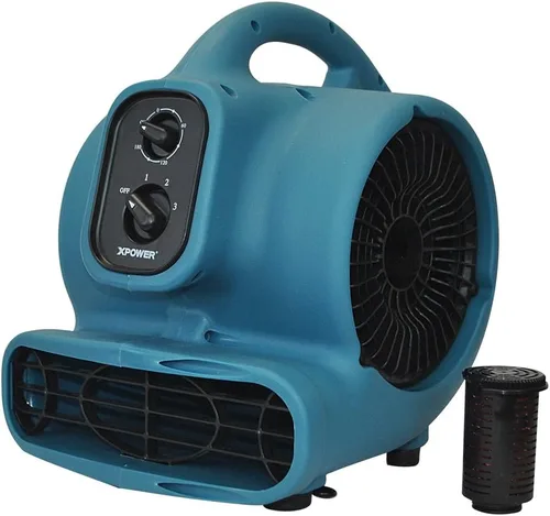 Vista 2 de XPOWER P-450NT Freshen Aire 1/3 HP Mover de aire perfumado con ionizador, temporizador y cuentas de ambientador (brisa fresca, 8 onzas)