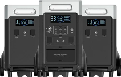 Vista 15 de AFERIY Estación de energía portátil de 3840Wh, tomas de corriente alterna de 120V x 5, carga rápida de 2.5H, estación de energía de batería LiFePO4