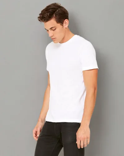 Vista 4 de Bella Canvas Camiseta unisex de polialgodón de manga corta, Blanco