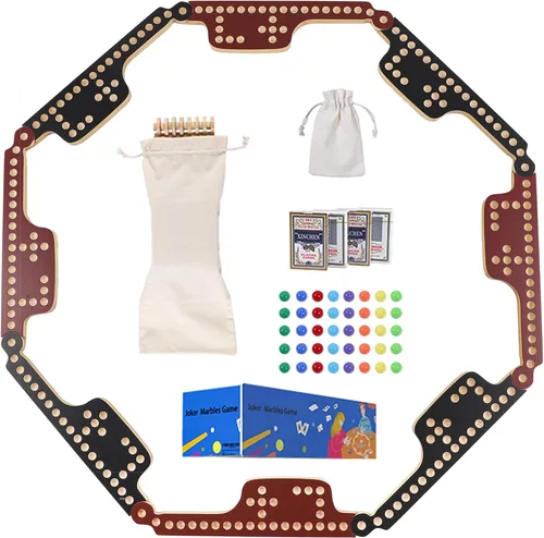 Vista 7 de Juego de mesa de Jokers de madera entrelazada, juego de canicas y bromistas de 2 a 8 jugadores para adultos, regalo perfecto para la familia