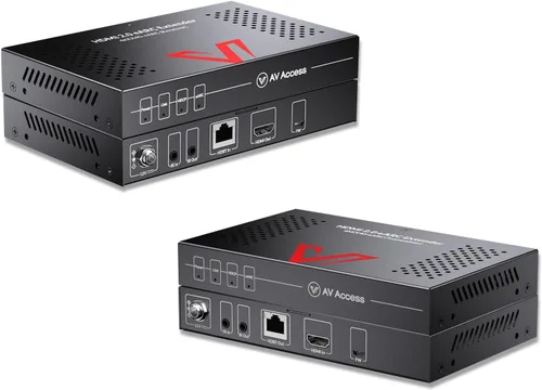 Vista 8 de Extensor de audio eARC de acceso AV de 330 pies, envía Dolby Atmos desde TV a receptor a través de Cat5e/6, compatible con ARC, control IR/CEC