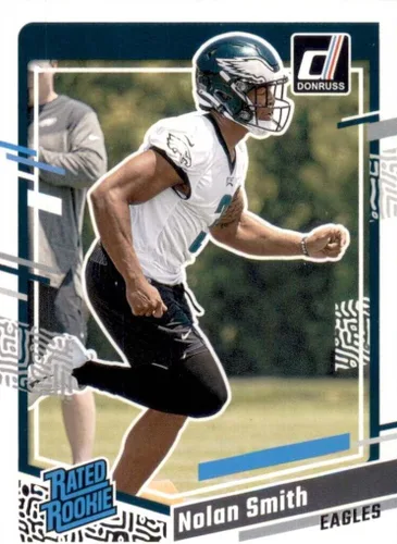 Vista 4 de Conjunto de 15 cartas del equipo de los Philadelphia Eagles 2023 Donruss sellado de fábrica con Jalen Hurts y Fletcher Cox más cartas de novatos