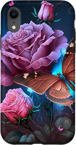 Vista 25 de Family Butterfly Rose Flower Firefly PC Case for iPhone 17