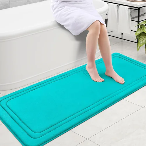Vista 39 de Grandaily Alfombra de Baño de Espuma Viscoelástica 24x16, Ultra Suave, Antideslizante y Absorbente, Alfombras de Baño Lavables a Máquina y Secables