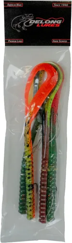 Vista 5 de Delong Lures Juego de Señuelos de Pesca para Lubina, Cebo de Natación Pre-aparejado Sin Maleza de 10 pulgadas, Señuelos de Pesca para Lubina