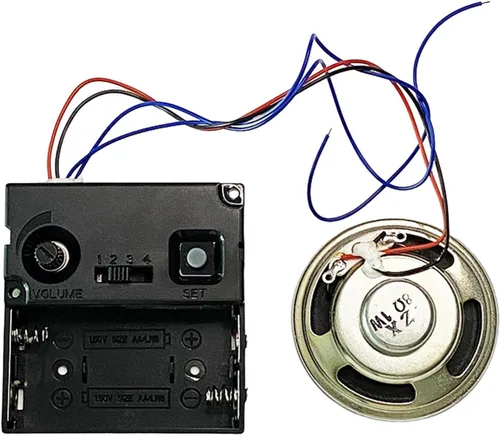 Vista 2 de Fancyes Caja de timbre de música DIY con bocina, funciona con pilas, mecanismo de reloj de pared, piezas de reloj, herramienta de reparación