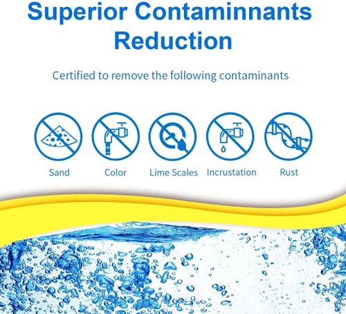 Vista 2 de EXCELPURE Cartucho de filtro de agua para sedimentos para toda la casa de 5 micras de 10 x 2.5 pulgadas, repuesto para cualquier unidad de RO de 10