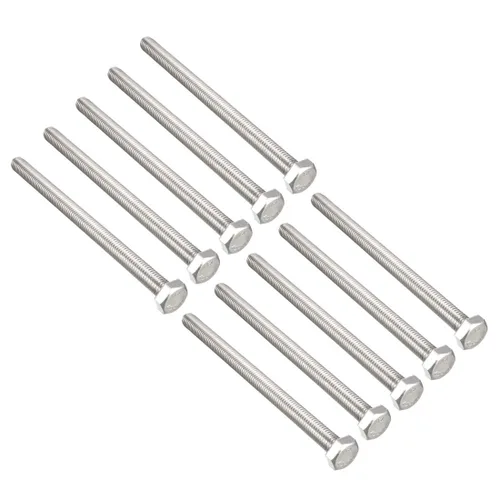 Vista 9 de uxcell M8x35mm Tornillos hexagonales 304 Perno de tornillo hexagonal de acero inoxidable 10pcs