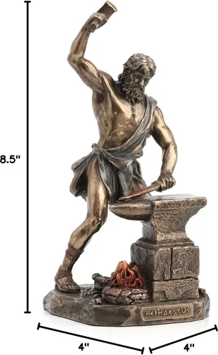 Vista 9 de Veronese Design Hefesto griego dios del fuego y forja estatua terminada en bronce