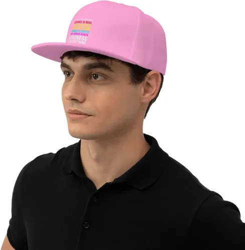 Vista 27 de Pride Flag in This House We Believe Science is Real Black Lives Matter Baseball Hats for Men Dad Hat,Black