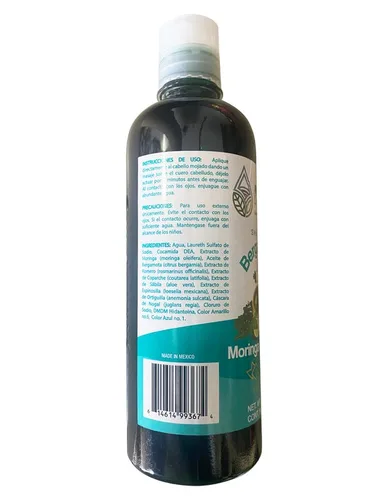 Vista 4 de Champú de Bergamota Orgánico con Moringa y Romero Champú 16 Fl Oz Enriquecido Premium Quality