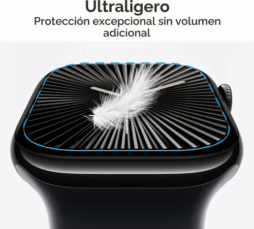 Vista 3 de ArmorSuit Paquete de 6 protectores de pantalla para Apple Watch Series 9/8/7 (1.614 pulgadas) Dry-Shield HD Clear TPU Dry Installation Film